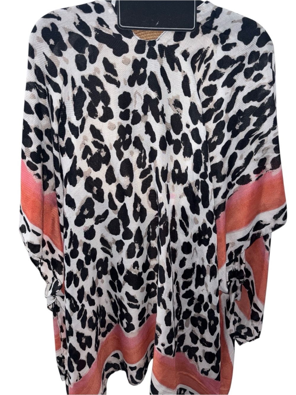 Vince Camuto Ruana w/Panama Hat & matching Kimono, NWT, Color:Coral - Picture 2 of 7